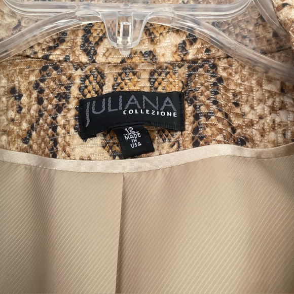 Juliana Collezione snakeskin print jacket size 12 - Picture 2 of 4